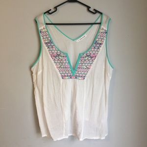 Maurices Off White Tank Top Plus Size 1